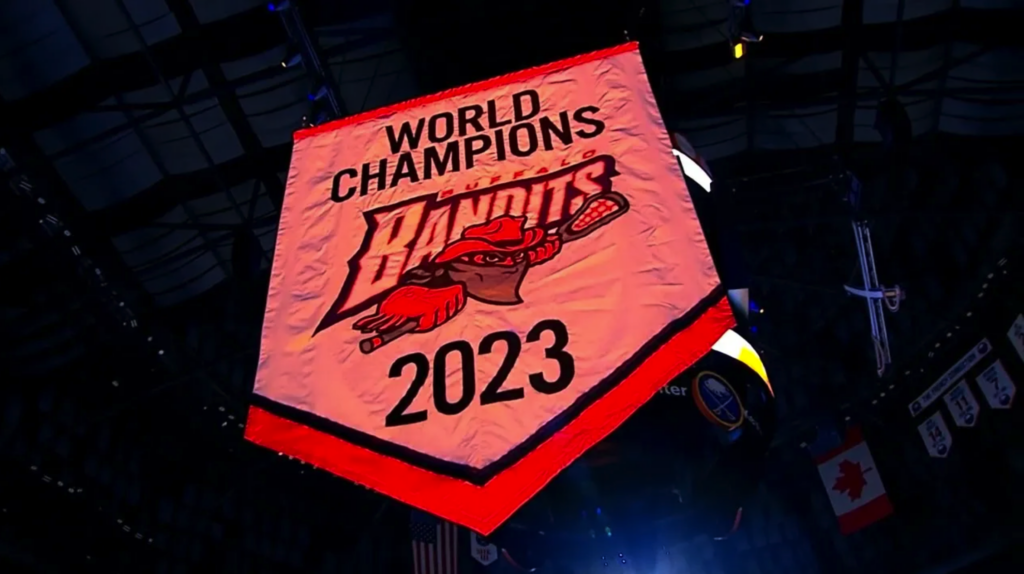 Buffalo Bandits Raise Championship Banner - Nll